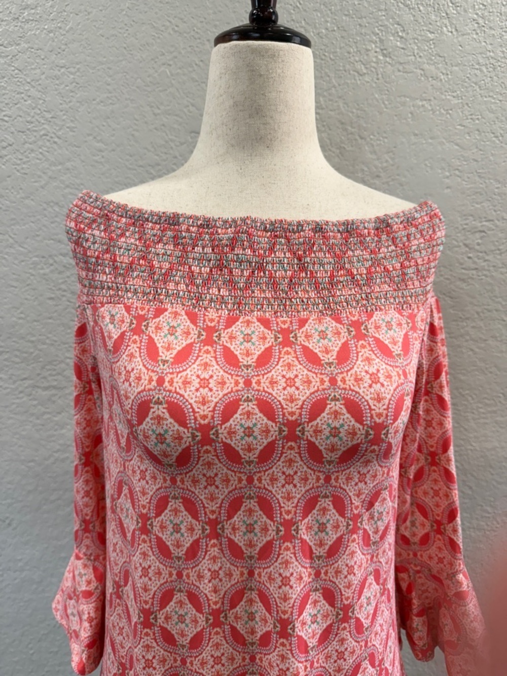 Cabana Life Coral Tides Off-The-Shoulder Women’s Sundress - Picture 6 of 7